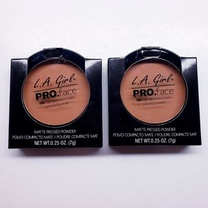 L.A. Girl PRO.Face HD Matte Pressed Powder, GPP612 WARM CARAMEL (2 pack)